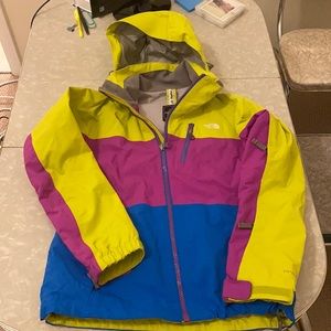 North face Tru color ski jacket shell/ outer layer